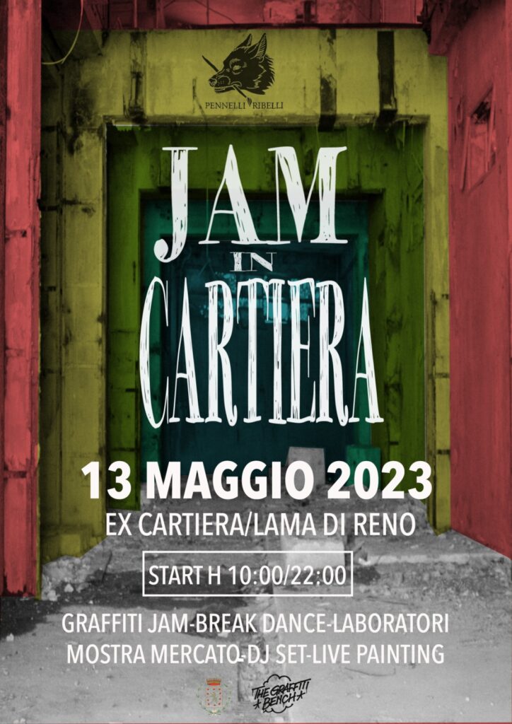 13 maggio entriamo in Cartiera Lma di Reno! GRaffiti murale, mercatini, dj set, cibo ovviamente...